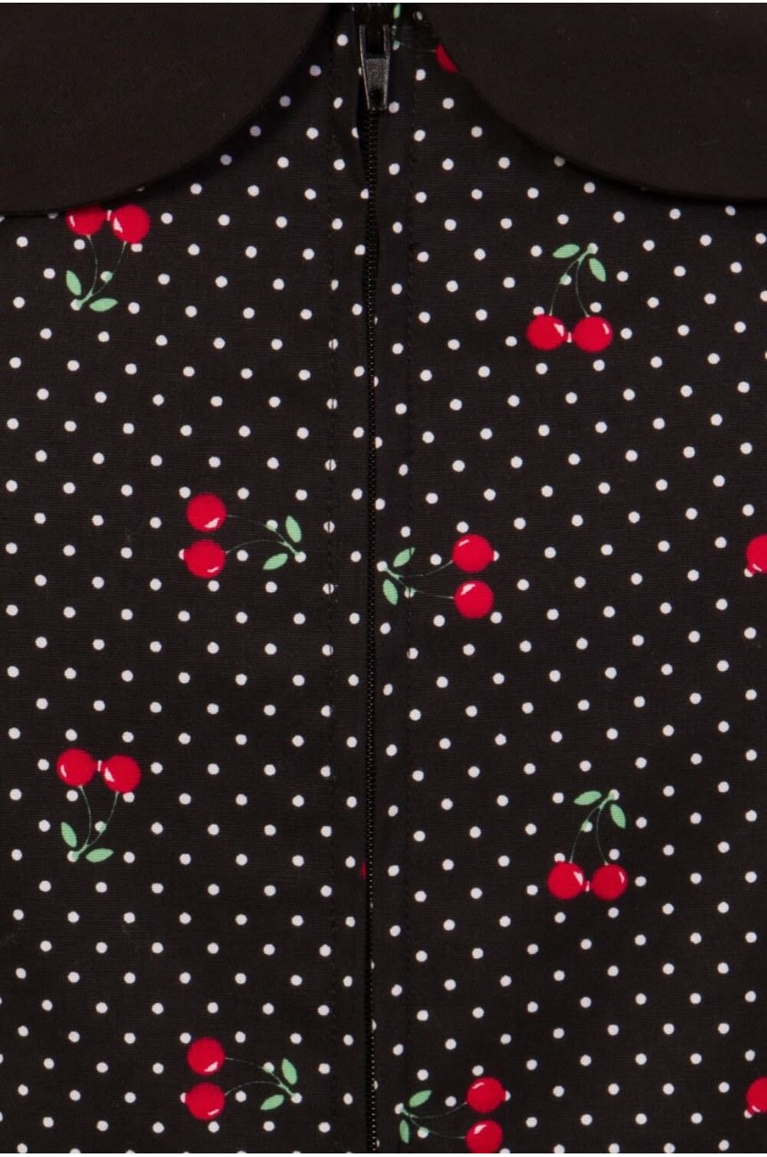 Robe swing  cerises et pois