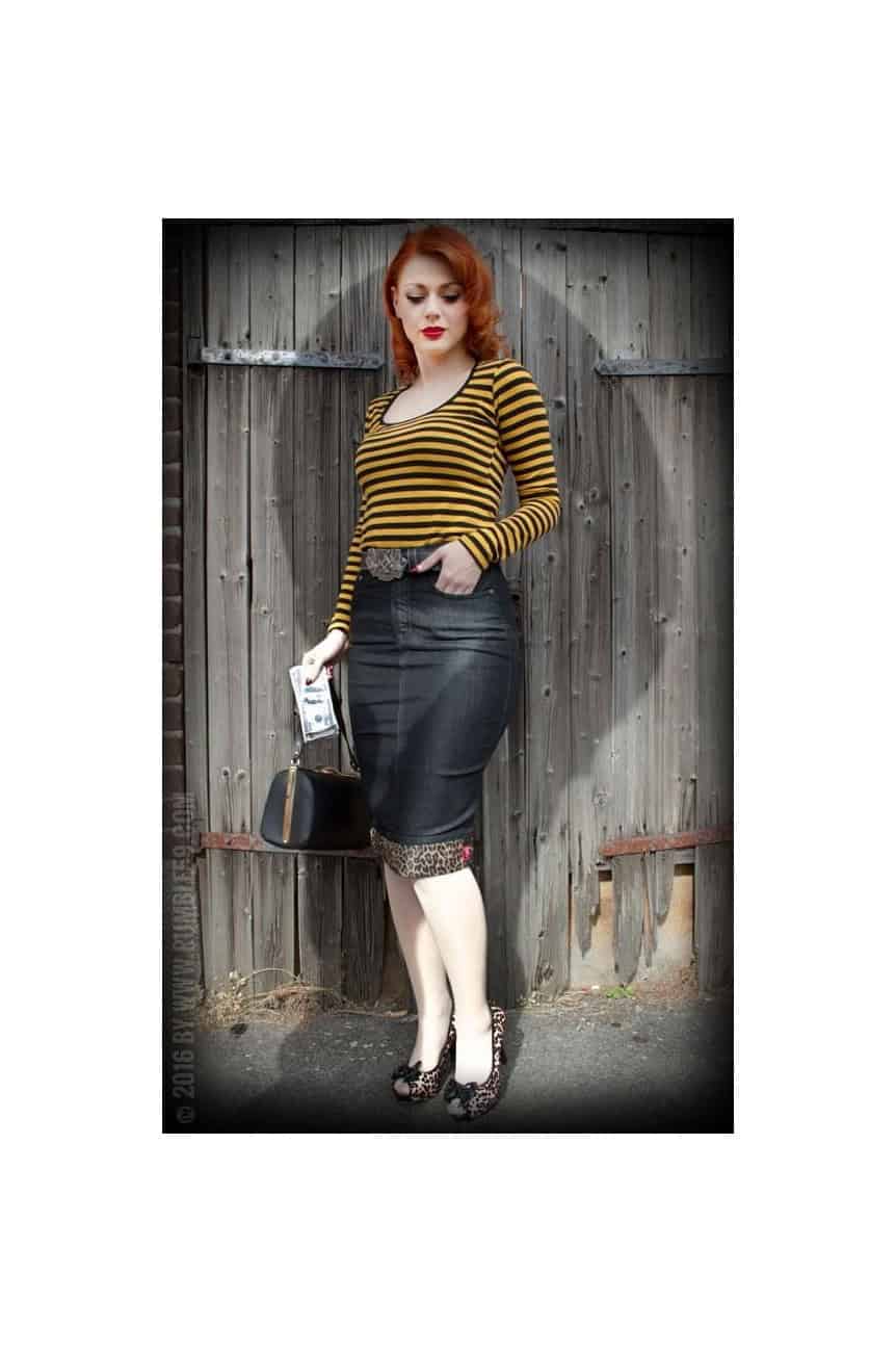 Jupe rockabilly revers léopard