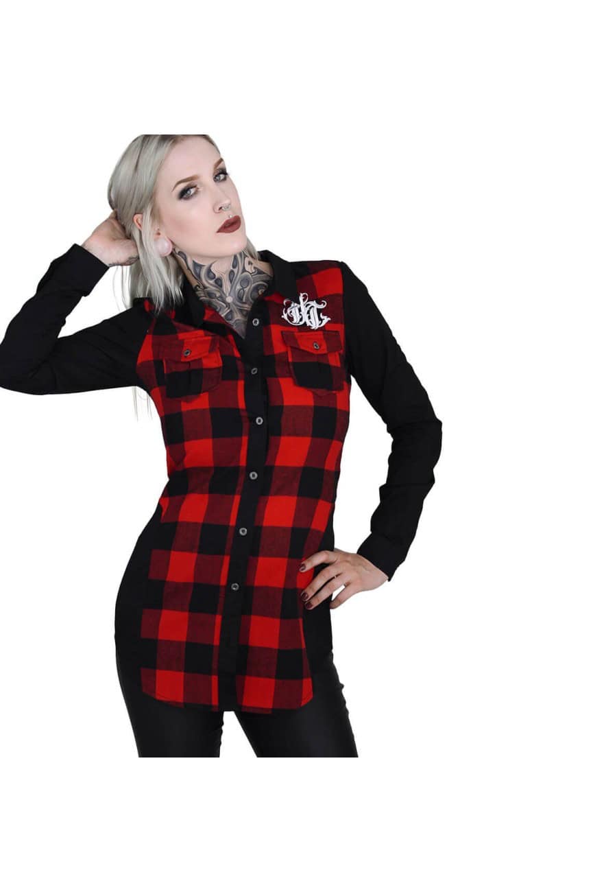 Veste tunique rouge Hyraw femme