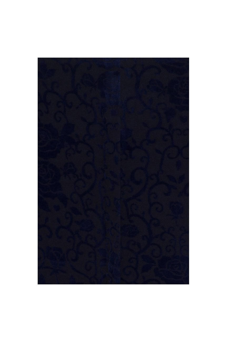 haut retro bleu brocade année50