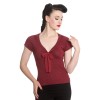 Haut en lurex vintage rouge-Hell bunny