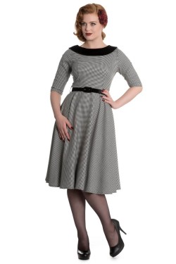 Robe rétro pied de poule