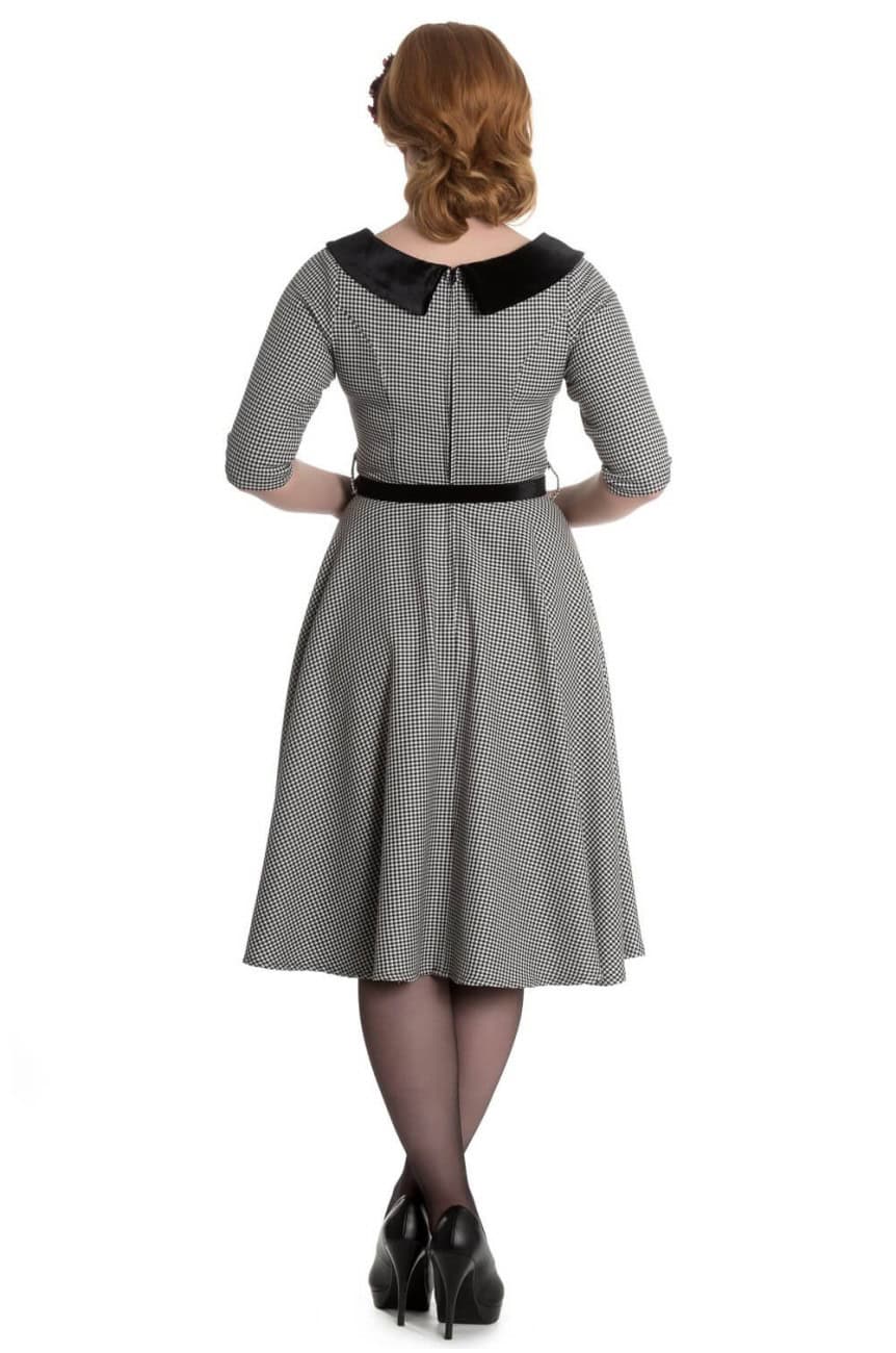 Robe rétro pied de poule