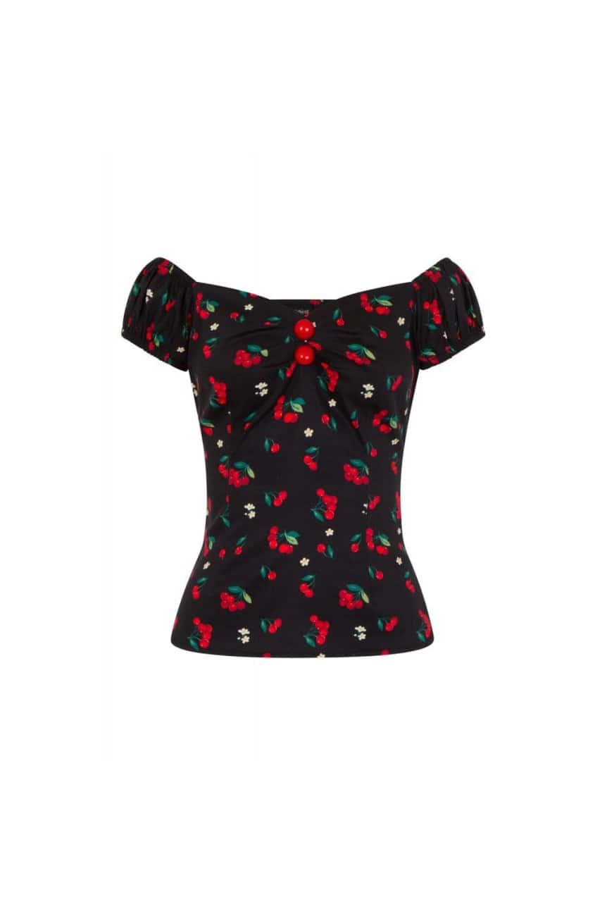 Haut a cerises et fleurs de cerisier