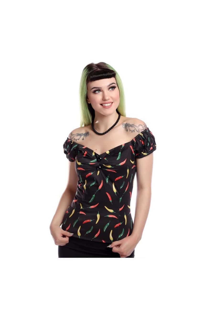 Haut décolleté bateau vintage