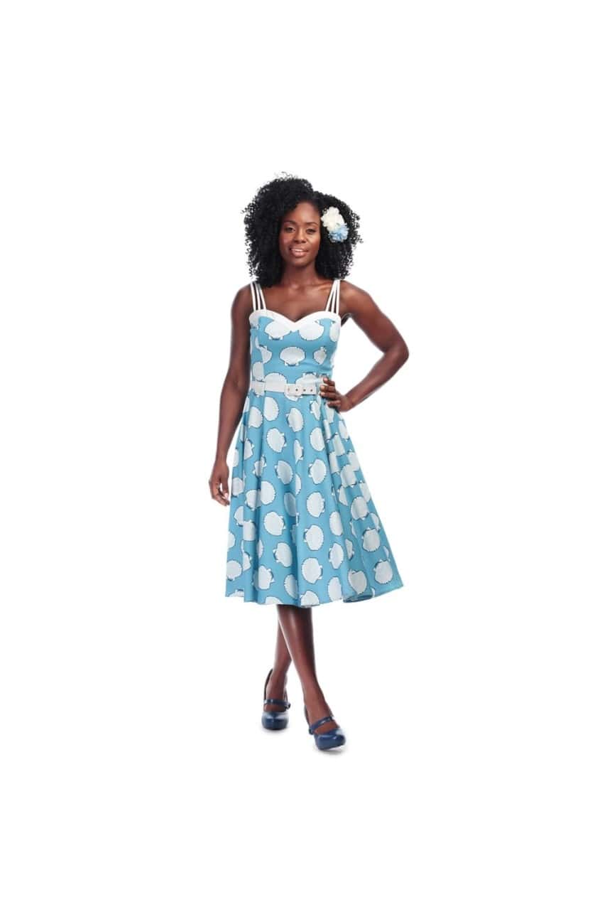 Robe plage bleue a bretelles
