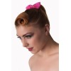 Noeud élastique rose pour cheveu