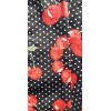 Bandeau a cheveux noir cerises pois