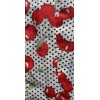 Bandeau blanc rockabilly cerises et pois