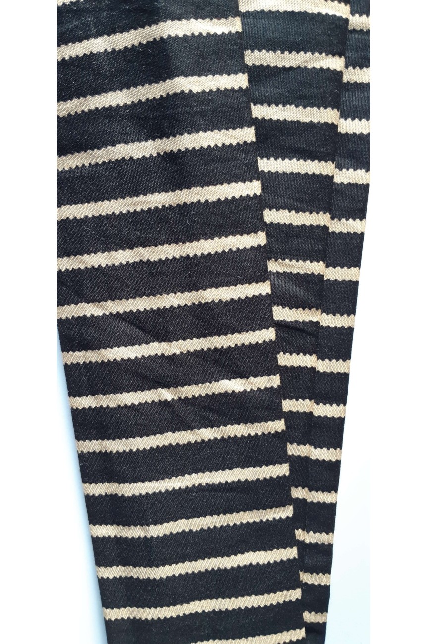 Bandeau pour cheveux rayé noir et or