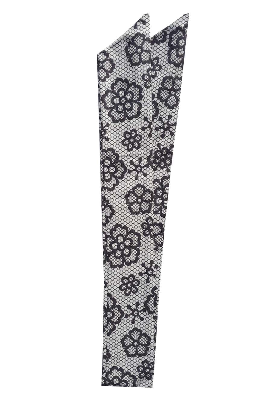 Bandeau vintage motif fleurs et dentelle