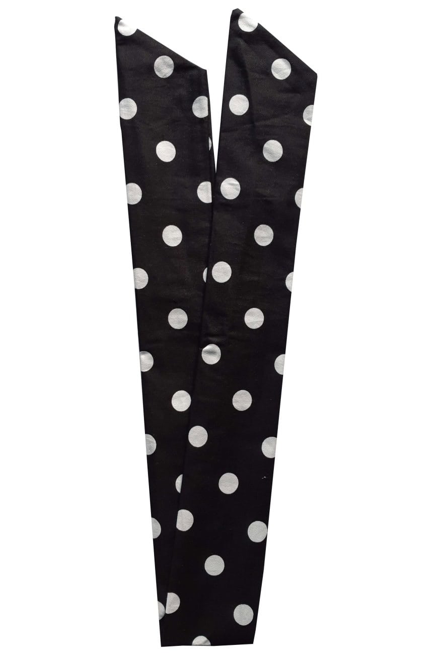 Bandeau rétro noir a gros pois