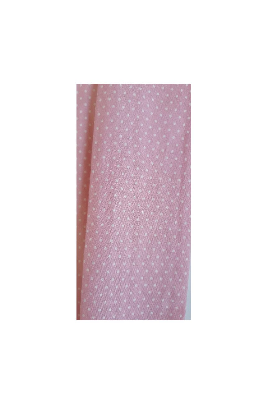 Bandeau pour cheveux rose a pois blancs