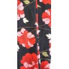 Bandeau cheveux femme fleur noir et rouge