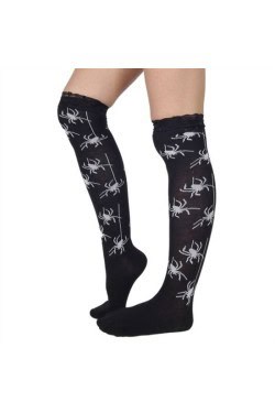 Chaussettes gothique araignées