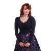 Cardigan noir rétro collectif