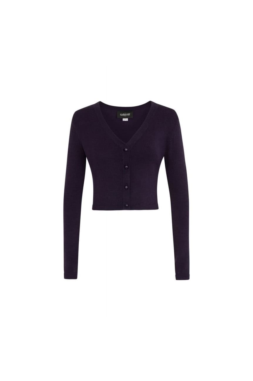 Cardigan noir rétro collectif