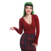 Cardigan pin-up bordeaux