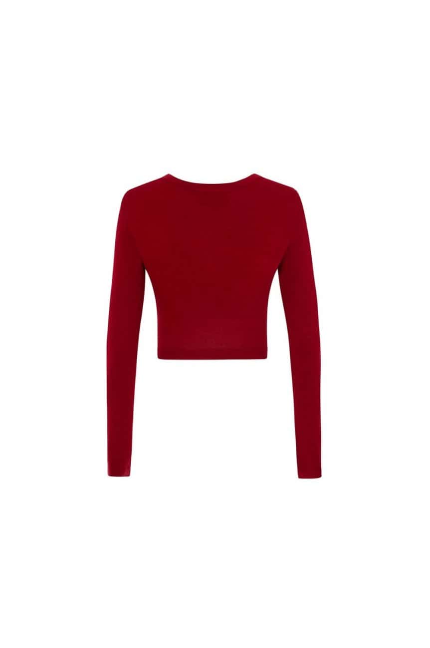 Cardigan pin-up bordeaux