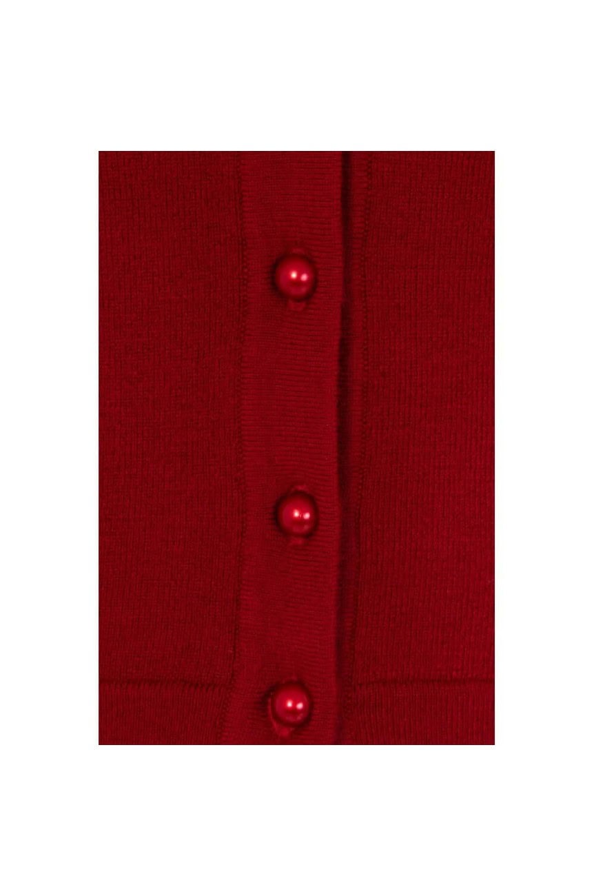 Cardigan pin-up bordeaux