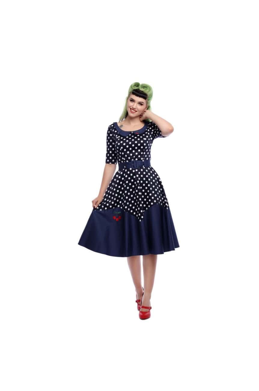 Robe rockabilly a pois 50s
