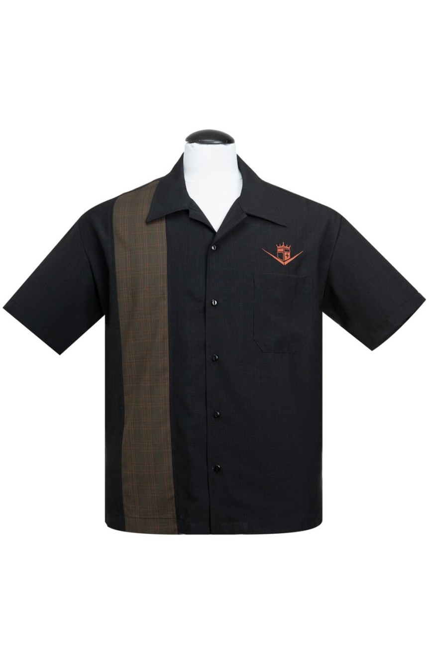 Chemise cocktail année50 rockabilly bleue