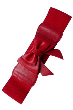 Ceinture vintage rouge noeud