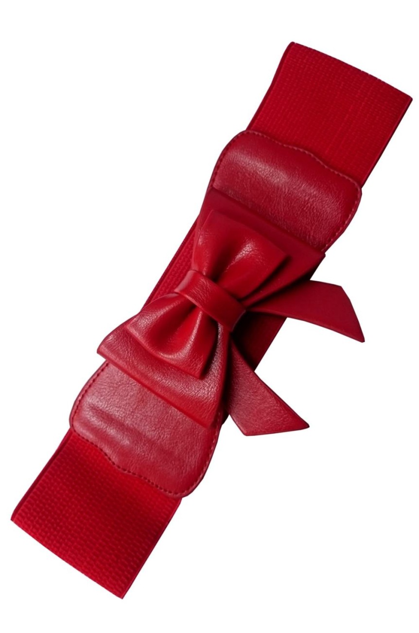Ceinture vintage rouge noeud