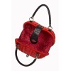 Sac coeur vintage en osier rouge