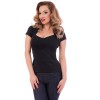 Haut rockabilly noir femme