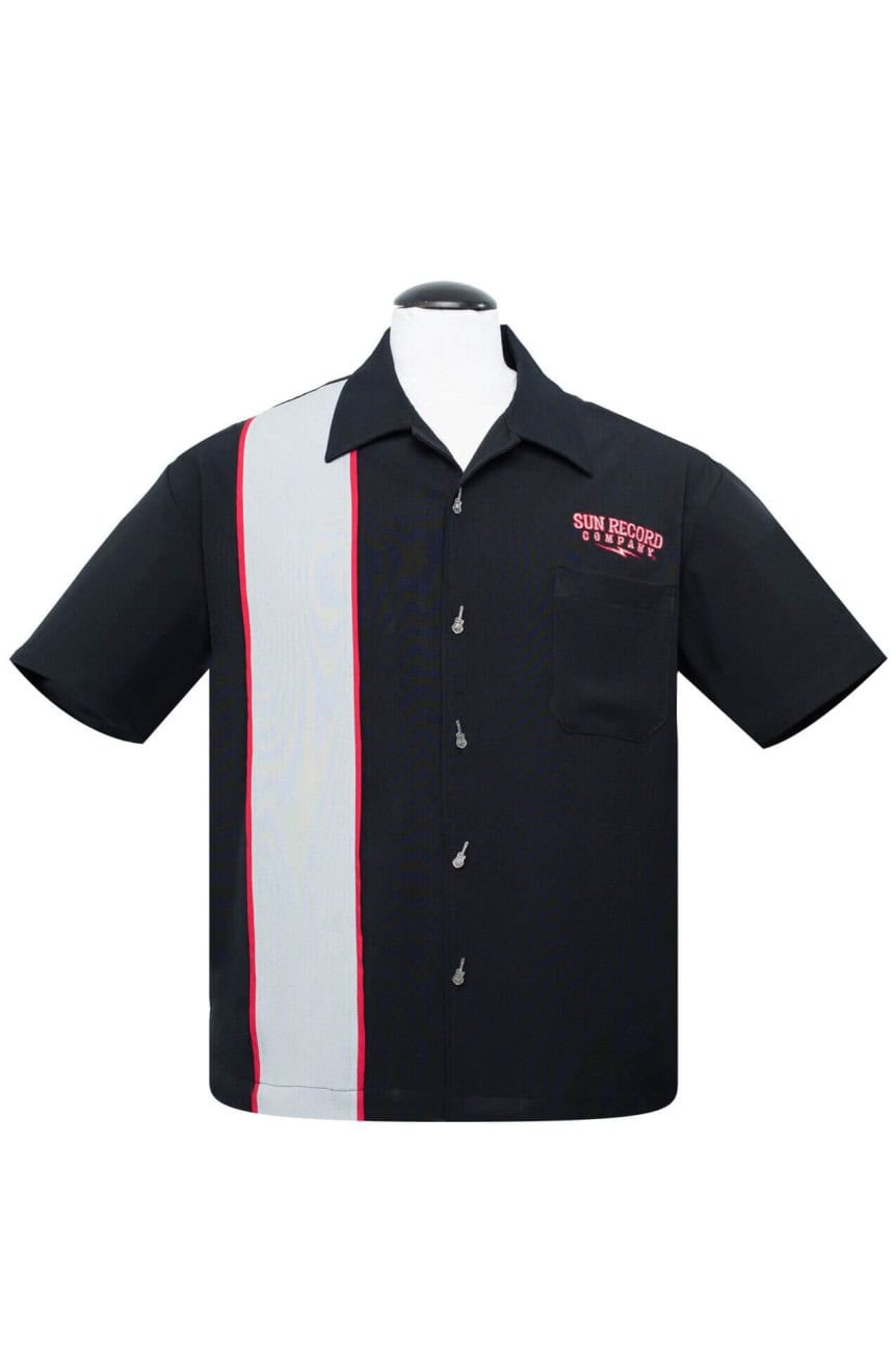 Chemise sun records boutons guitare