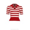 Mariniere rouge et blanc en maille
