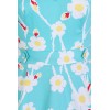 Robe pin-up bleue a fleurs