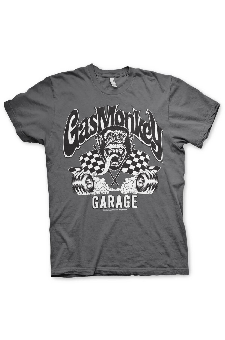Tee shirt gas monkey garage burning wheels