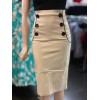 Jupe fourreau beige