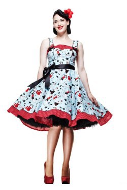 Robe rockabilly bleue
