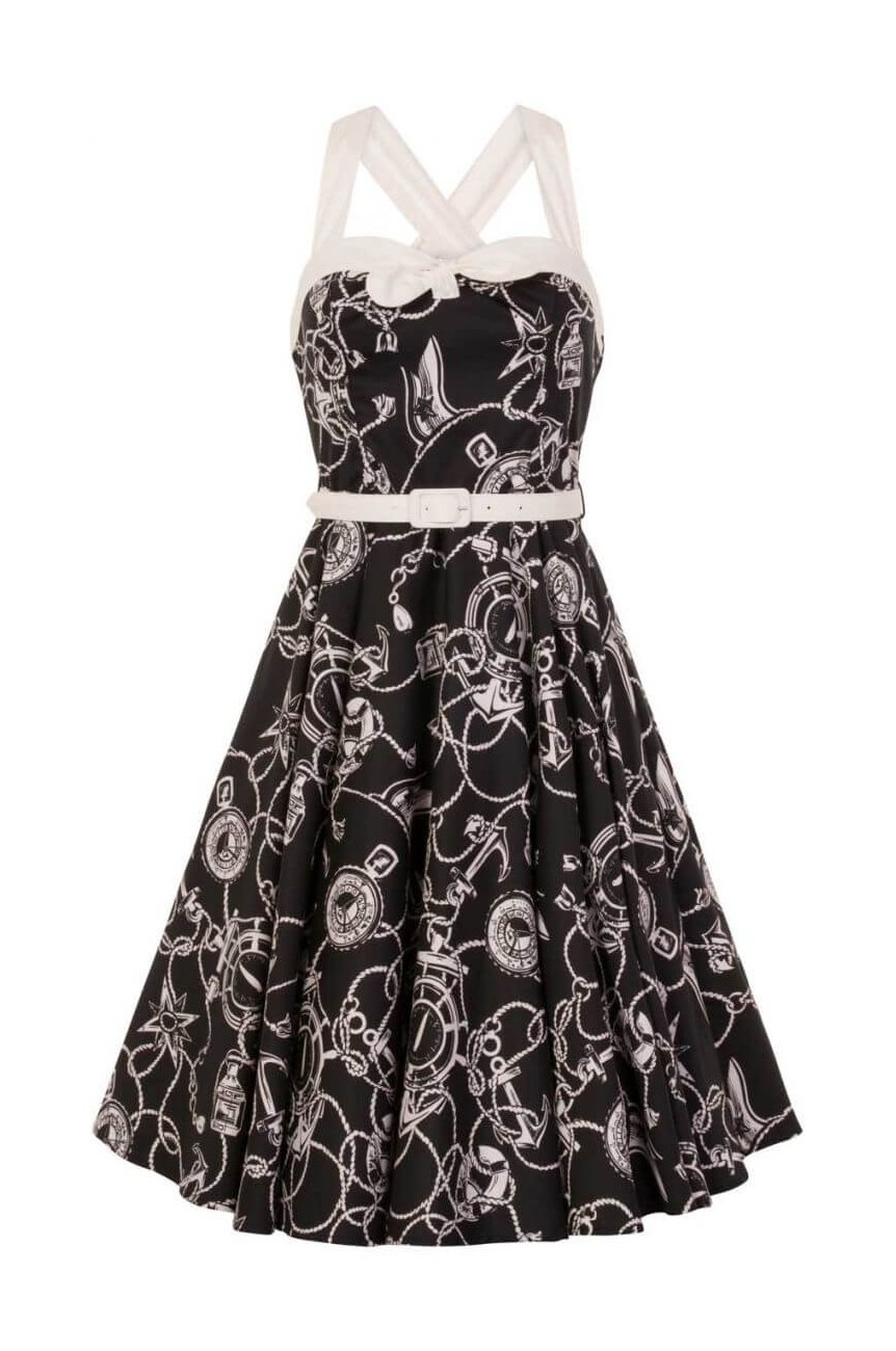 Robe retro noire et blanche