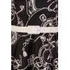 Robe taille haute noire et blanche