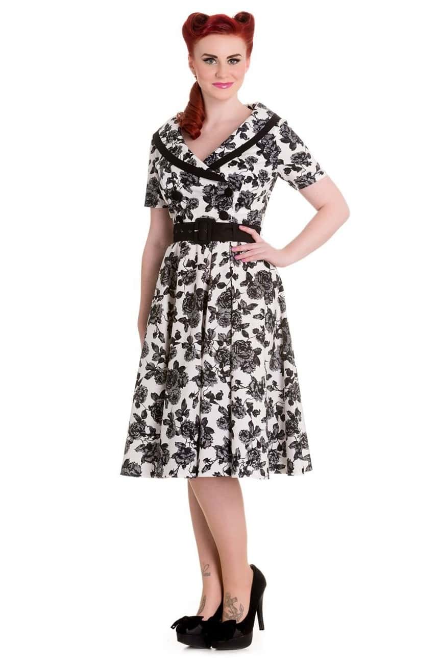 Robe florale années 50 rockabilly