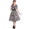 Robe années 50 a fleur noire