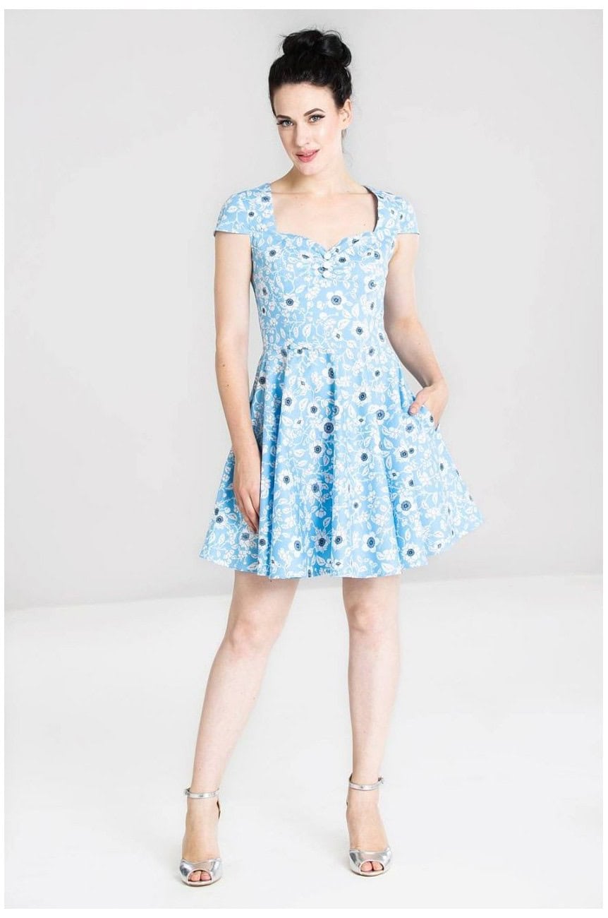 Robe fleurie bleue