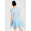 Robe fleurie bleue année 50