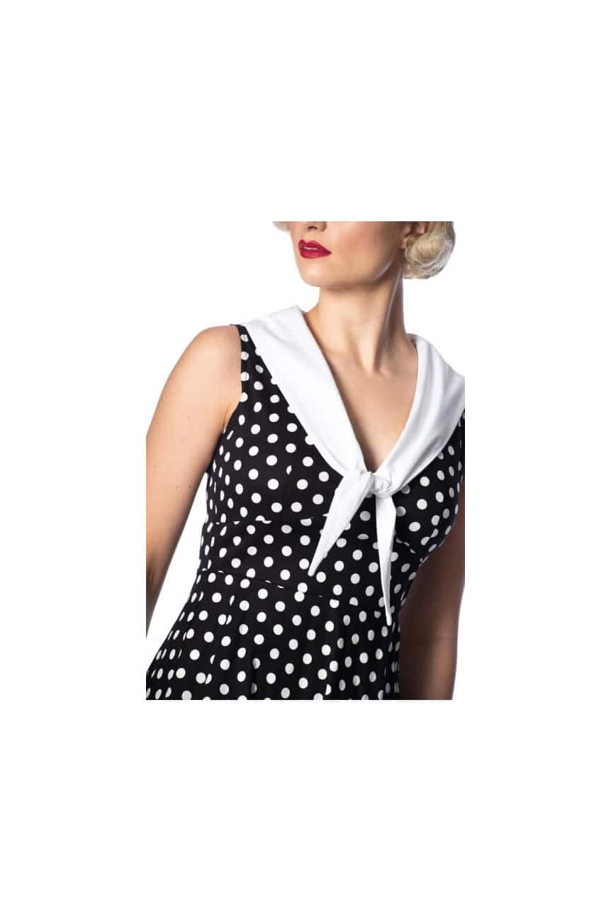 Robe rétro noire et blanche à poisBanned France