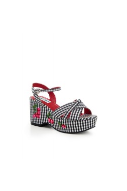 Chaussures compensées vichy