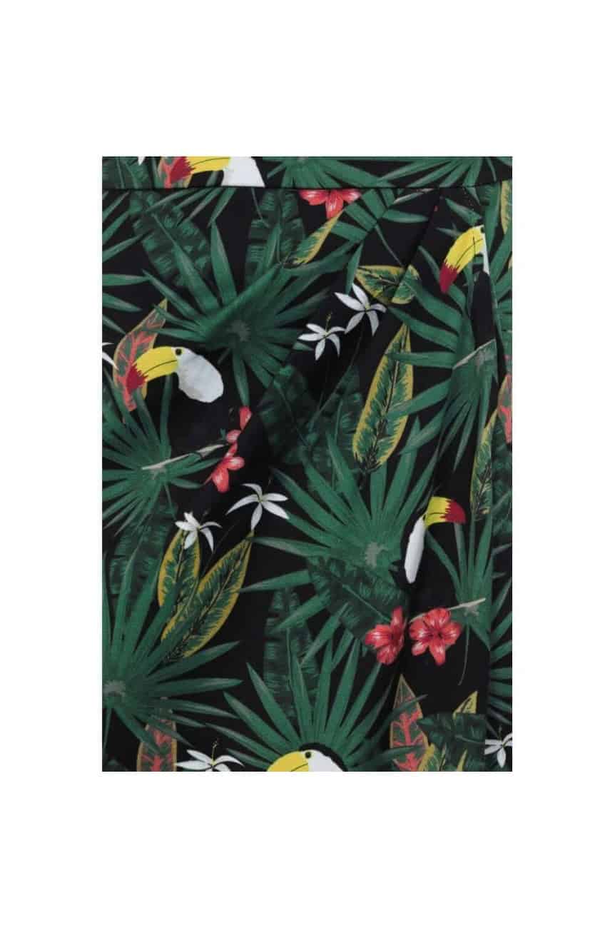 Jupe collectif motif tropical