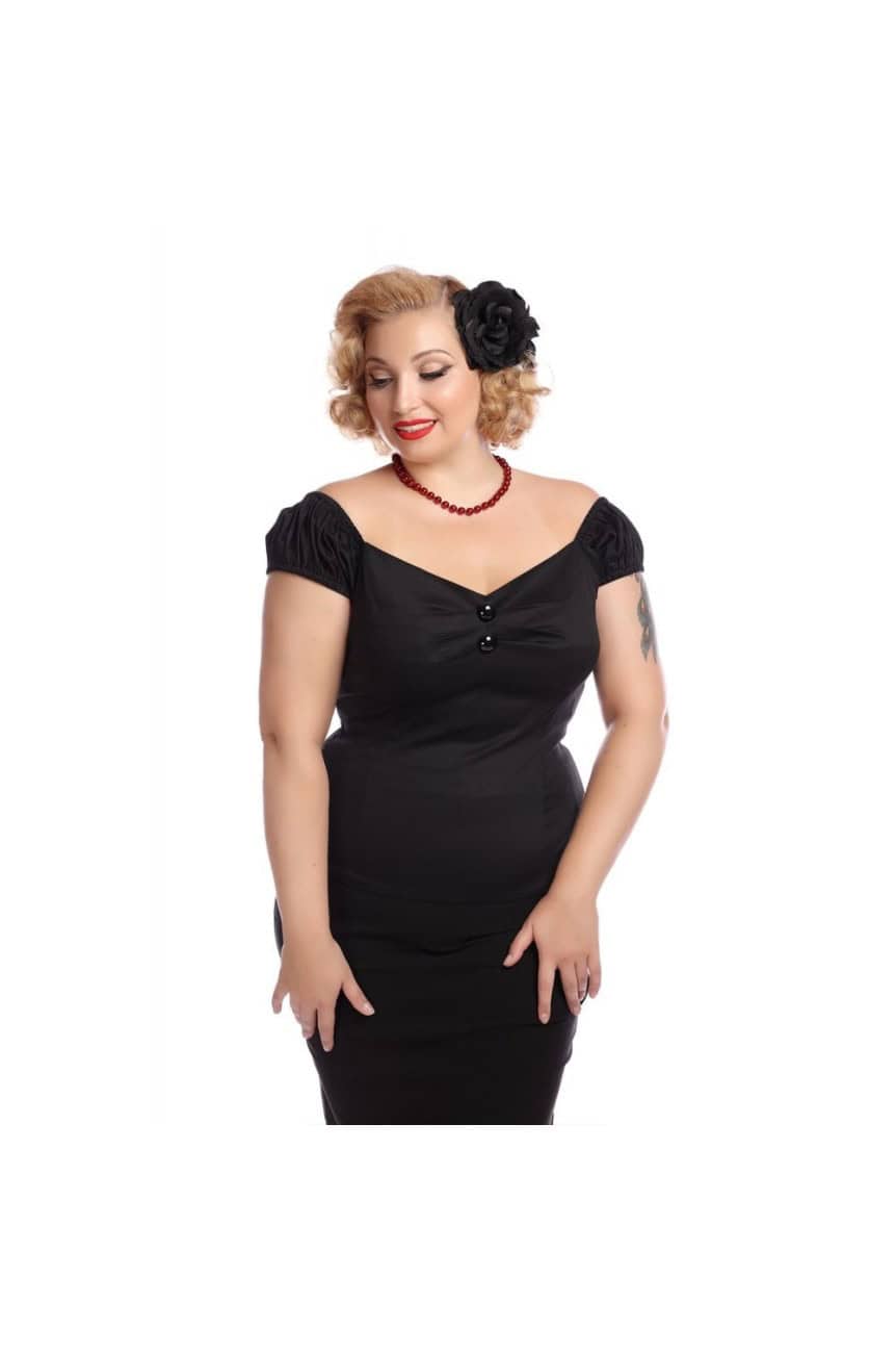 Haut rétro noir dolores collectif