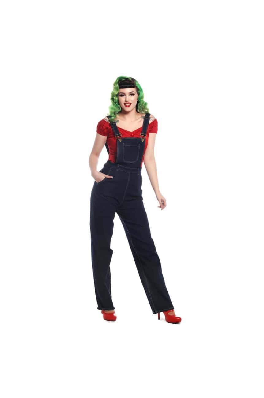 Salopette vintage rockabilly en jean