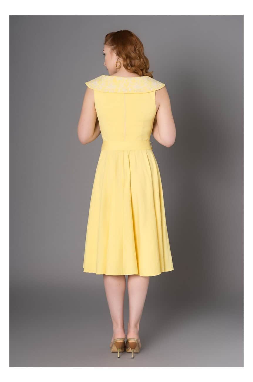 Robe pin up jaune années50