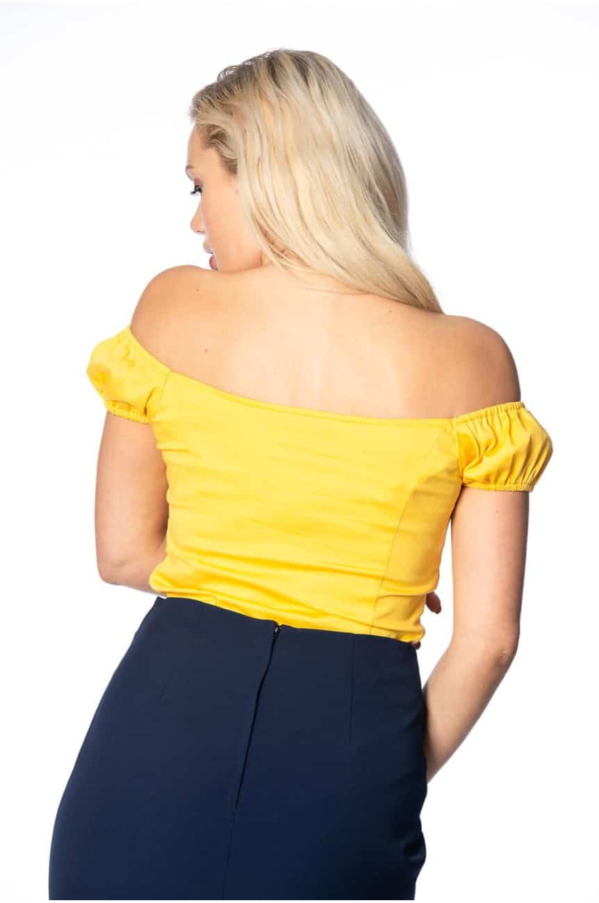Haut rétro jaune