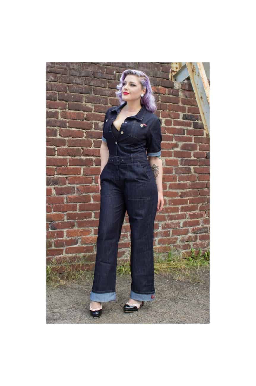 Combinaison en jean femme